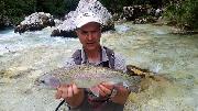 Rob and Co, Rainbow trout May, Slovenia fly fishing